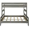 Max & Lily Bunk Bed, Twin-Over-Full Bed Frame For Kids, Solid Wood Bunk Bed for Kids, No Box Spring Needed, Driftwood