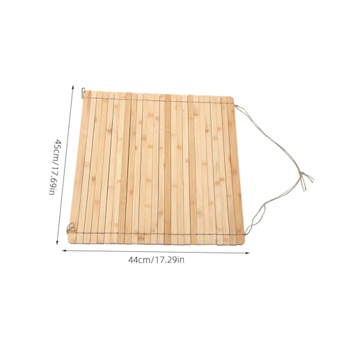 Scolapiatti arrotolabile in bambù 45 x 44 cm Scolapiatti pieghevole per lavello Mensola da cucina per ottimizzazione dello spazio e drenaggio dell'acqua