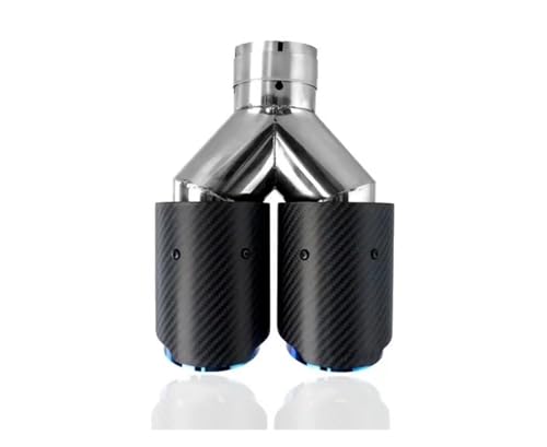 Tuyau d'échappement en carbone mat type Y pour look sportif - 2