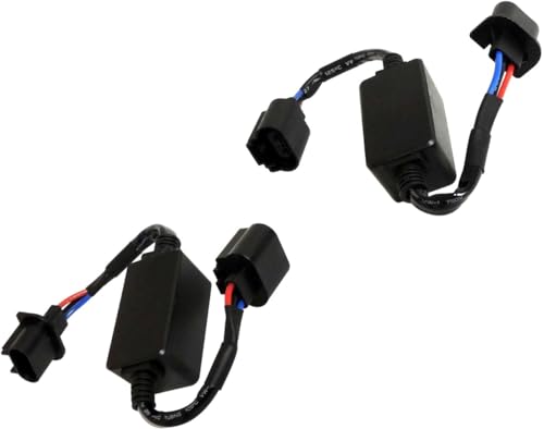 APDTY 171895 LED Headlight Adapter Harness Set; Anti-Flicker; Replaces RT28098