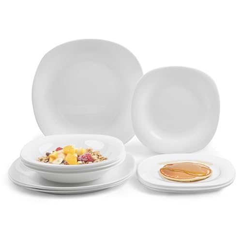 vajilla crisa 12 piezas marca Kingshouse