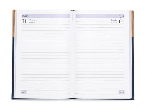 Image of 2027 Premium Daily, 1 Date Per Page, Hard PP Cover | Personal & Official Regular Diary Ruled 320 Pages (Blue)