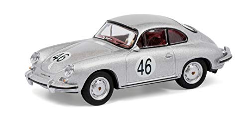 Schuco Porsche 356 Coupé #46, Carrera 2 C, modellino Auto, Scala 1:64, Argento, 452032000