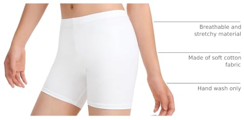Image of KEREDA Girls Bike Shorts Cotton Cartwheel Dance Under Dress Shorts for Kids