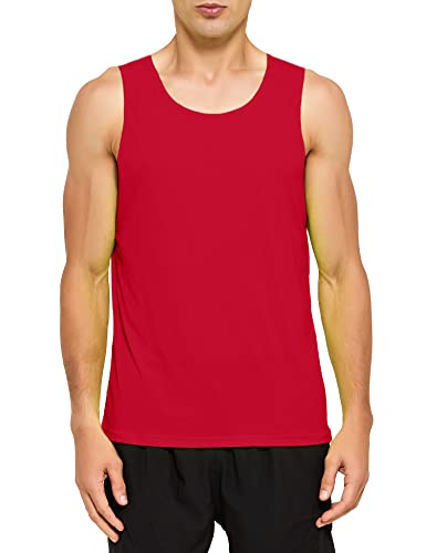 Image of DEMOZU Men's Neon Running Athletic Workout Tank Top Quick Dry Swim Beach Pool Gym Tank Top Sleeveless Muscle Shirts