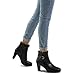 mysoft Women's Zipper Booties Chunky Stacked Heel Ankle Boots Buckle Strap Ankle