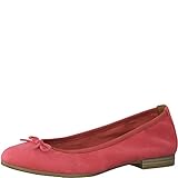 Tamaris 22166-34 Damen Ballerinas,Da.-Ballerina,Flats,Sommerschuh,elegant,Schleife,Freizeit,Frauen,CORAL(Rot)