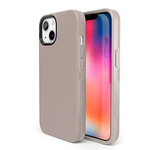 Casely Iphone 14 Case | Taupe On Nude | Neutral Solid Beige Aesthetic Cream Case | Compatible With Magsafe #TOP1
