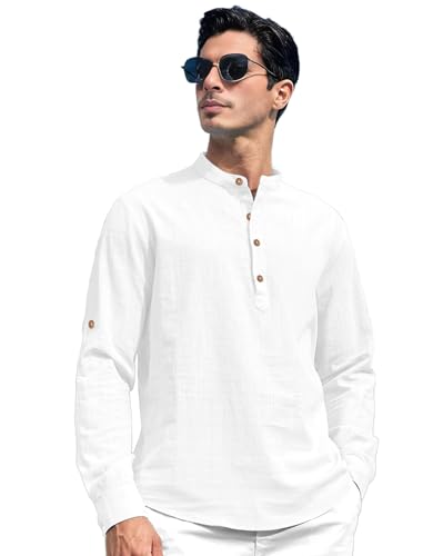 Image of Vida Loca Men Solid Cotton Blend Straight Kurta Shirt