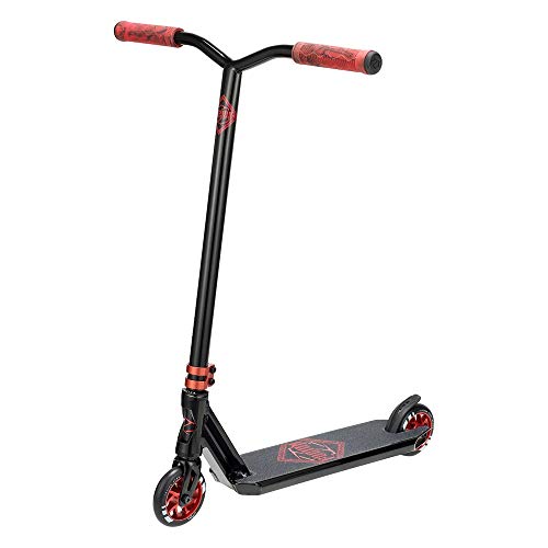 Fuzion Z300 Pro Trick Scooter - Stunt Kick Scooter for Kids to Adults - Durable, Freestyle Design (Black/Red)