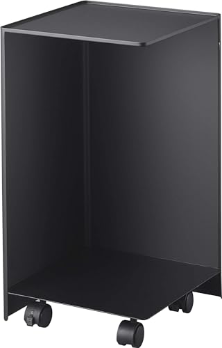 袋ごとトイレットペーパーストッカー １２ロール ブラック 約W23.5XD23.5XH43cm タワー キャスター付き 簡単移動 5281