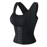 Waist Trainer Damen Korsett 4-in-1 Taille Geknöpft BH Shapewear Unterbrust Korsett Formend Tank-Top Bauch Weg Taillenformer Cincher Figurformend Body Shapewear Unterwäsche Korrigieren Des Buckligen