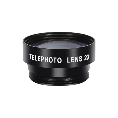 Image of Adcom Telephoto 2X Mobile Phone Camera Lens - Compatible with All iPhone & Android Smartphones (Black)
