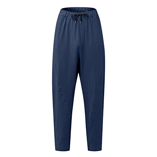 Ymosrh Mens Jogger Sweatpants and Comfortable Casual Pants Cotton Linen Drawstring Trousers Athletic Pants for Men3