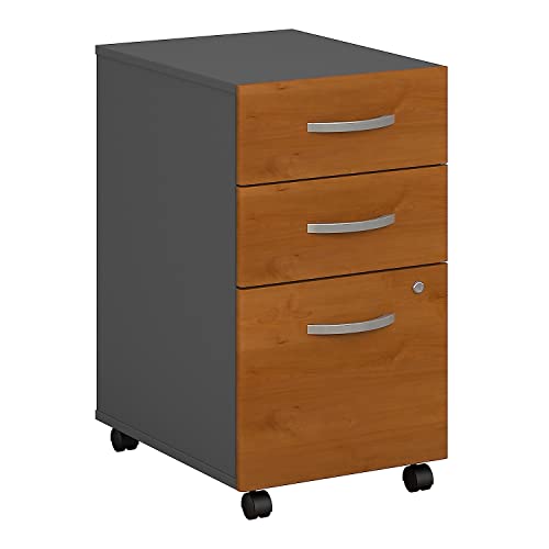 Bush Furniture BSHWC72453SU Series C Collection Three-Drawer Mobile Pedestal (Assembled) Natural Cherry
