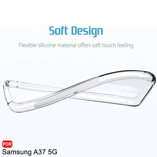 Image of TheGiftKart Back Cover for Samsung Galaxy A37 5G Case | Best Camera Protection | Inbuilt Dust Plugs & Anti-Slip Grip | Ultra Clear Soft Slim Galaxy A37 Back Cover Case (Silicone, Transparent)