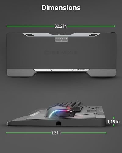 Image of Couchmaster Lapboard with HORIZONLIGHT RGB Bar, Ultimate Ergonomic USB-Hub Gaming Lap Board for Couch and Bed, Large, Stable and Compatible with All Keyboards and Mice, Laptops, PCs, PS4 /5, Xbox