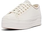 Keds Womens Triple Up, White/Gold Leather, 9