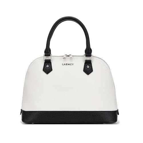 LAENCY Women's Handle Bag Classic Dome Satchel (White)