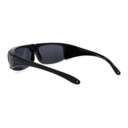 Polarized Mens Flip Up Shield Exposed Lens Fit Over Sunglasses4