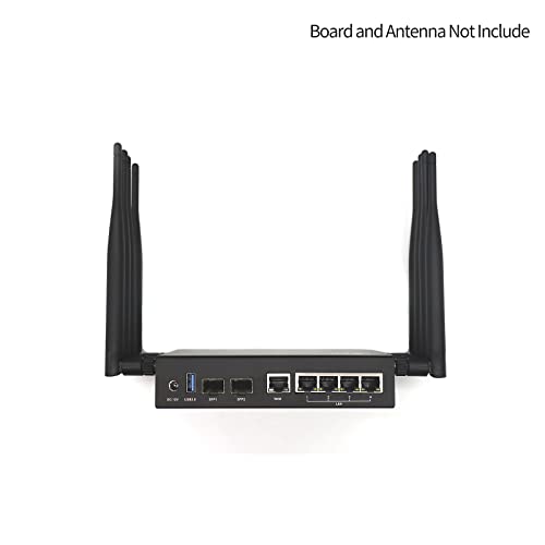 Image of WayPonDEV Black Metal Case for Banana Pi BPI-R3 Wi-Fi 6 OpenSource Router Board (Only Case)