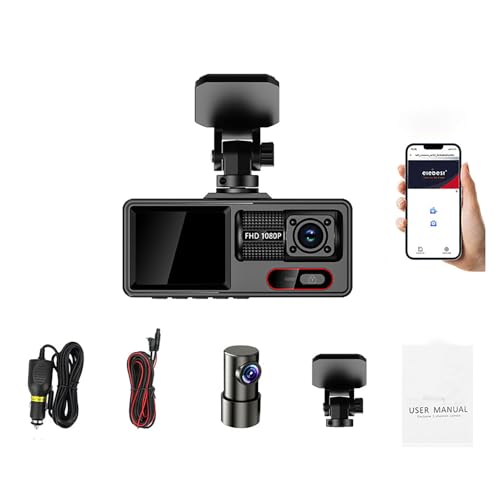 Dash Cam Front and Rear for Nissan Magnite Terra/X-Terra, Cam with Built-in GPS, APP Control, Touchscreen, 24H Parking Monitor, WDR Night Vision, Collision Detection, B App Operation