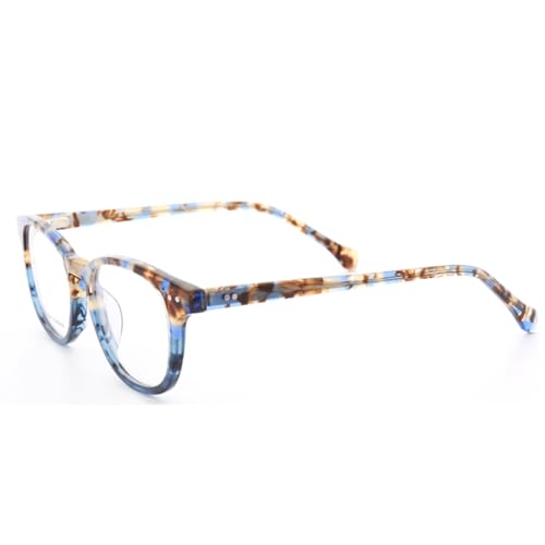 Monture de lunettes ronde rétro finies les marques sur le nez pour femme