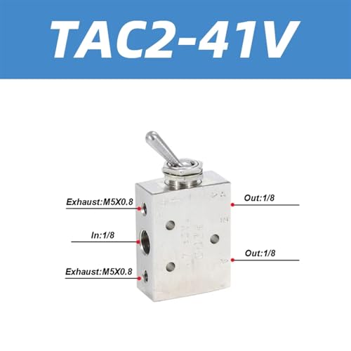 Válvula de botón mecánico manual TAC2-41V interruptor de aire mini 3