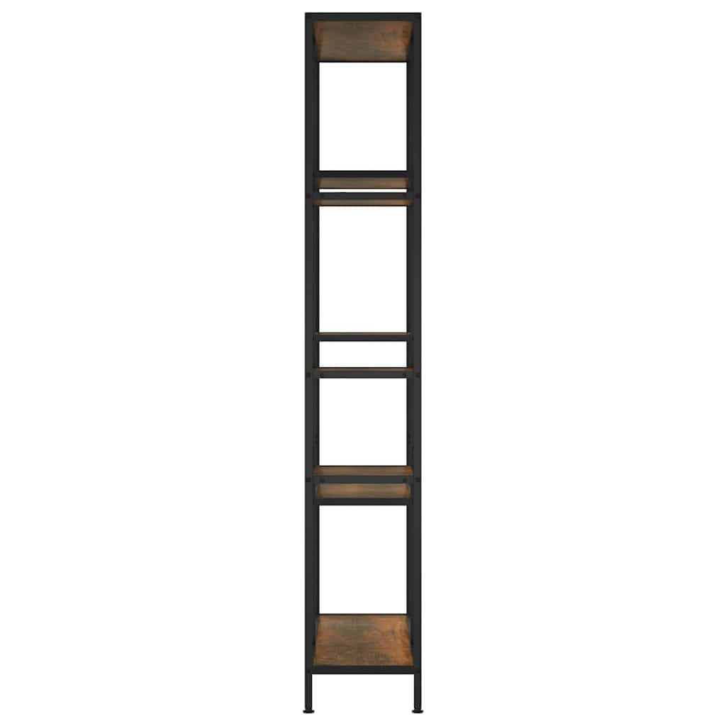 Regał na książki 80 x 30 x 180 cm, stal z materiału drewnopochodnego, regał stojący z uchwytem ściennym do salonu, biura, sypialni, pokoju dziecięcego i korytarza, organizer do