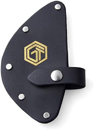 OFF GRID TOOLS Black Leather Sheath for Truckers Friend – Durable Construction, Belt Loop, Survival Protective Utility Tool Case Cover for Sharp Blades & Edges, One Size, (OGT-TFBLS)