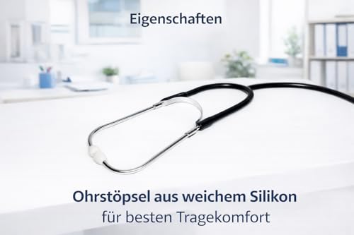 BUXMED Flachkopf Schwestern Stethoskop – Stethoskop Arzt, Stethoscope, Stethoskope, Stethoskop Medizin für Pflege, Praxis, Rettungsdienst & Ausbildung