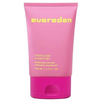 Evereden Steer Clear Balancing Jelly Cleanser | Cute Terry Headband | Gentle and Vegan Pre Teen Face Wash for Oily & Pimple-Prone Skin - Deeply Cleanses - Removes Dirt - Leaves Skin Fresh & Clean