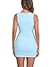 BORIFLORS Women's Sexy Bodycon Corset Mini Dresses Square Neck Ruched Sleeveless Club Party Short Dress, Small, Baby Blue