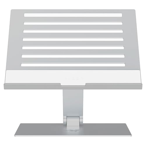 Image of Razer Adjustable Laptop Stand: Supports Phones, Tablets, Laptops, Macbooks up to 18 inch - Adjust Height and Tilt - Durable Aluminum Construction - Vented Design - Foldable for Storage & Travel - Mercury