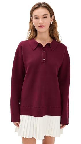 English Factory Women's Polo Mixed Media Mini Dress