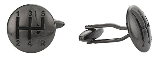 Mancuernillas Cuff-Daddy Stick Shift en tono Gunmetal miniatura 2