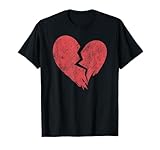 Broken heart grunge pink loveheart heartbroken heartbreak T-Shirt