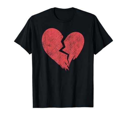 Broken heart grunge pink loveheart heartbroken heartbreak T-Shirt
