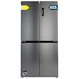 Cecotec Side-by-Side Kühlschrank mit Gefrierfach Bolero CoolMarket 4D 503 Inox D. 503 L Max Inside, Energieklasse D, Total NoFrost, Multi AirFlow, FreshNess Hub, Höhe 177,5 cm, Breite 85 cm