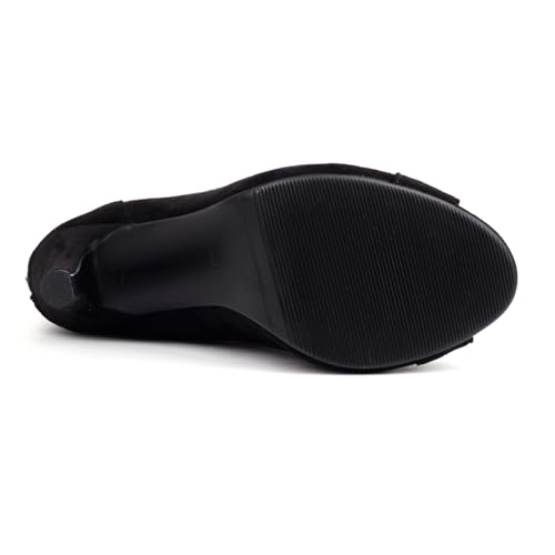 Women's Ankle Dance Boots Peep Toe Dance Heels Salsa Ballroom Lace up Latin Dance Shoes3