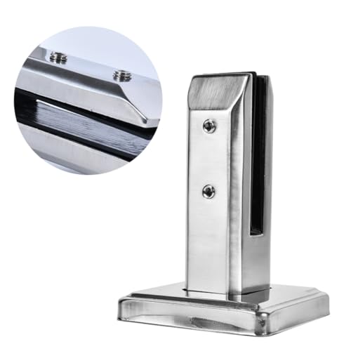 Pince à verre sans perforation en inox avec couvercle de finition