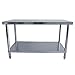 Stół Roboczy Ze Stali Nierdzewnej, Komercyjny Stół Roboczy Do Przygotowania Kuchni Z Półką, Regulowane Nóżki, Stół Roboczy O Dużej Wytrzymałości Do Kuchni, Restauracji