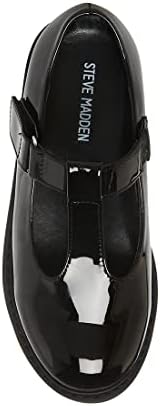 Steve Madden Girls Adaptive Suzey Mary Jane, Black Patent, 4 Wide Big Kid | Image 4