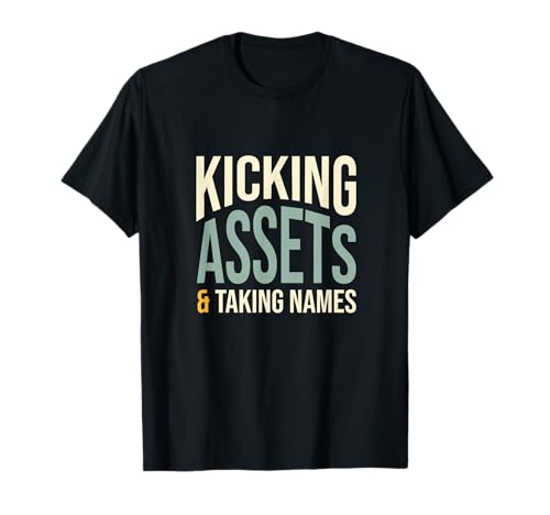 Funny Accounting Pun Kicking Assets and Taking Names T-Shirt