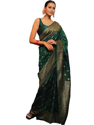 Image of Sugathari Women's Banarasi Saree Pure Kanjivaram Silk Saree Soft new ladies 2025 Design Wear Pattu Sarees Sadi Party Sari collections With Blouse Piece (San Pari-223)