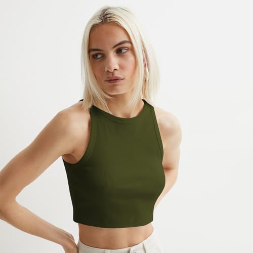 Image of KERI PERRY Tops for Women Crop Top for Women's Tank Activewear Tee Sports Western Casual Cotton Camisole Pack of 3 Combo