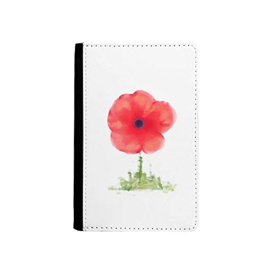 Porte-passeport aquarelle fleur de maïs étui protège-document floral coquelicot
