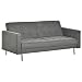 Produktbild HOMCOM Schlafsofa 3-Sitzer Schlafcouch Stoffsofa Sofa mit Schlaffunktion Bettsofa mit Bettkasten Verstellbarer Winkel Vintage Eukalyptusholz Baumwolle Grau