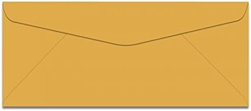 GOLDENROD No 10 (4-1/8-x-9-1/2) 24T Vellum (offset) Envelopes 500-PK - Econo #10 Envelopes holds letter paper folded 3-way - Colorful Professional and DIY Business Envelopes