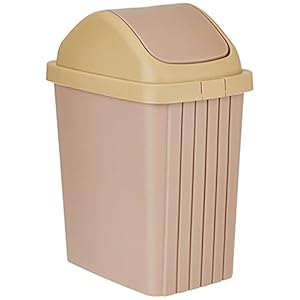 Nayasa Rectangular Swing Dustbin No. 115-12 Ltrs – Brown
